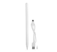 Tablet Active Stylus Pen for IOS Tablet, Magnetic Stylus with Palm Rejection and Tilt Sensitivity, Precise Drawing Tool with Slant Bold Function, Aluminum Alloy Design for Artists (White)