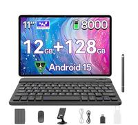 Tablet, Android 15, 11 inch Tablet | T606 Octa-Core | 1280x800 HD IPS Screen | 8000mAh(with NTC)| 2.4G+5G WiFi | BT5.0 | GPS | Widevine L1 | with Usb Ports (Keyboard Set)