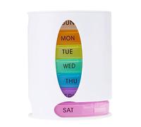 Tablet Box,for 7 Days, Morning, Noon, Evening, Night, with 4 Compartments, Plastic Medicine Box, BPA-Free, Large Pill Box
