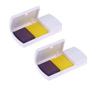 Tablet Box,Pack of 2 Pill Boxes, Small for On the Go, Medicine Box, 2 Compartments, Removable Compartments, Pill Box, for Travel and Daily Use