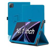 Tablet Case Compatible with 10.1 Inch Acer Iconia Tab A10(A10-21-A0T7), Premium PU Leather Folding Stand Tablet Protection Bundle with Pen Loop and Wrist Strap, Full Protection(Light Blue)