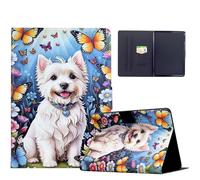 Tablet Case Compatible with Samsung Galaxy Tab A9 8.7 Inch 2023 Shockproof Leather Cover with Stand Function Slim Smart Protective Cases for Samsung Galaxy Tab A9 8.7 Inch 2023 Little white dog