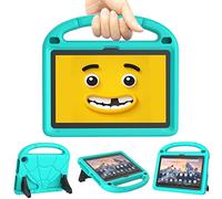 Tablet Case for 8in Kids Tablets, Not for iPad TCL 8inch Tablets, Mansiruyi Lightweight Shockproof Case with Handle Stand -Emerald Turquoise