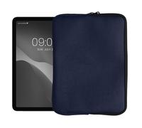 kwmobile Case Compatible with 9,7"-11" Tablet Cover - Tablet Sleeve - Protective Canvas 25.6 x 18.1 cm - Dark Blue