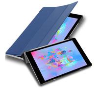 cadorabo Tablet Case works with Apple iPad (9.7" Zoll) 2017/2018 (5. Gen. und 6. Gen.) in JERSEY DARK BLUE - Ultra Thin Book Style Cover made of Faux Leather WITH Auto Wake Up with Stand Function