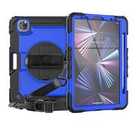 Tablet Case for Apple iPad Air 11 2026/2025/2024 Hybrid 360 Degree Shoulder Strap D-Blue