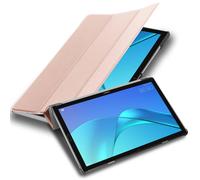 cadorabo Tablet Case works with Huawei MediaPad M5 Lite 10 (10.1" Zoll) in PASTEL ROSE GOLD - Ultra Thin Book Style Protection Cover made of Faux Leather WITH Auto Wake Up with Stand Function