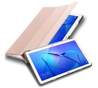 cadorabo Tablet Case works with Huawei MediaPad T3 10 (9.6" Zoll) in PASTEL ROSE GOLD - Ultra Thin Book Style Protection Cover made of Faux Leather WITHOUT Auto Wake Up with Stand Function