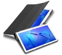 Cadorabo Tablet Case works with Huawei MediaPad T3 10 (9.6" Zoll) in SATIN BLACK - Ultra Thin Book Style Protection Cover made of Faux Leather WITHOUT Auto Wake Up with Stand Function