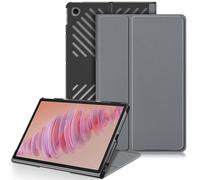 Tablet Case for Lenovo Tab Plus 11.5 Inch, Faux Leather, 3-Fold Stand, Scratch-Resistant, Precise Cutouts, Smart Cover (Grey)