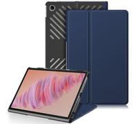 Tablet Case for Lenovo Tab Plus 11.5 inch, Faux Leather, 3-Fold Stand, Scratch-Resistant, Precise Cutouts, Smart Cover (Dark Blue)