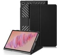 Tablet Case for Lenovo Tab Plus 11.5 Inch, Faux Leather, 3-Fold Stand, Scratch-Resistant, Precise Cutouts, Smart Cover (Black)