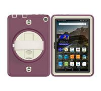 Tablet Case for New Kindle Fire HD 8/8 Plus Children's Ebook Cover with Carrying Strap 360° Swivel Stand