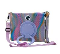 Tablet Case for OnePlus Pad/for Oppo Pad 2 11.6 inch 2023 Soft Anti-Stress Silicone Case with 360° Rotate Stand/Pencil Holder/Shoulder Strap/Pen for Oppo 11.6 inch (Colorful Purple)