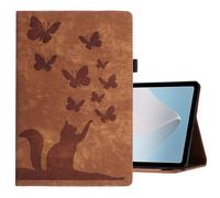 Tablet Case for OPPO Pad Air 10.36 Inch 2022 - Embossed Flip PU Leather Case Stand Protective Tablet Cover, Brown