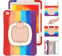 Tablet Case for Samsung Galaxy Tab A 8.0 SM-T290/T295 with Rotating Kickstand, Shoulder Strap and Adjustable Handle, Red