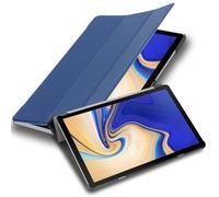 Cadorabo Tablet Case works with Samsung Galaxy Tab S4 (10.5" Zoll) T830 / T835 in JERSEY DARK BLUE - Ultra Thin Book Style Protection Cover made of Faux Leather WITH Auto Wake Up with Stand Function