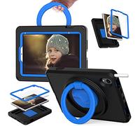 Tablet Case + Screen Protector For iPad Mini 6 8.3" 2021 Kids Case, Kids Friendly with Eagle Design, Waterproof EVA Foam Lightweight Shockproof, Ring Handle Kickstand with Shoulder Strap Black