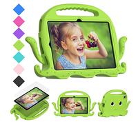 Tablet Case + Screen Protector For Samsung Galaxy Tab S6 Lite 10.4" 2020/2022 P610/615/613/P619, Kids Friendly Case with Octopus Stand Handle, Foam Lightweight Shockproof, + Shoulder Strap Green