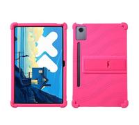 Tablet Case Suitable For Lenovo Idea Tab Pro 12.7inch TB-373FU 2025 Shockproof Soft Silicon Stand Protective Shell(Hot Pink)