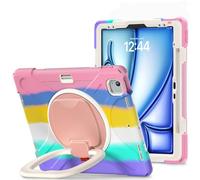 Tablet Cases Case Compatible with iPad Pro 12.9 6th/5th/4th/3rd Generation 2022/2021/2020/2018, Shockproof Sturdy Cover with 360 Rotating Kickstand,Hand/Shoulder Strap Tablet Heavy Duty Case Tablet PC