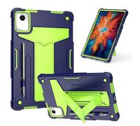 Tablet Cases Case Compatible with Lenovo Tab M11 TB-330FU/Lenovo Xiaoxin Pad 2024 TB-331FC,with Kickstand Three-Layer Hybrid Full Body Case Rugged Shock-Proof Fall Protection Cover Tablet PC Case(NAVY