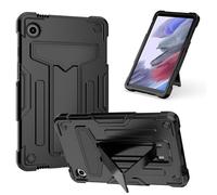 Tablet Cases Case Compatible with Samsung Galaxy Tab A9 8.7 inch 2023 SM-X110/X115,with Kickstand Three-Layer Hybrid Full Body Case Rugged Shock-Proof Fall Protection Cover Tablet PC Case(Black+Black)