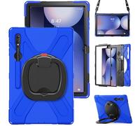 Tablet Cases Case Compatible with Samsung Galaxy Tab S10 Ultra 14.6" 2024 X920, Shockproof Sturdy Cover with 360 Rotating Kickstand,Hand/Shoulder Strap Tablet Heavy Duty Case Tablet PC Case(Blue)