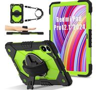 Tablet Cases Case Compatible with Xiaomi Redmi Pad Pro 12.1"/Poco Pad 12.1" Tablet Case, Full Protective Shockproof Case 360 Degree Rotating Multi-Function Grip Bracket+Shoulder Strap Tablet PC Case(B