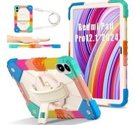 Tablet Cases Case Compatible with Xiaomi Redmi Pad Pro 12.1"/Poco Pad 12.1" Tablet Case, Full Protective Shockproof Case 360 Degree Rotating Multi-Function Grip Bracket+Shoulder Strap Tablet PC Case(C