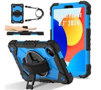 Tablet Cases Case Compatible with Xiaomi Redmi Pad SE 8.7 inch Released 2024 Case Tablet Case Full Protective Shockproof Case Degree Rotating Multi-Function Grip Bracket+Shoulder Strap Tablet PC Case(