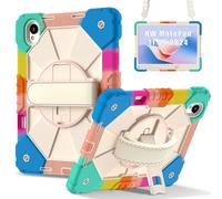 Tablet Cases Compatible with Huawei MatePad 11.5S 2024 Shockproof Kids Case,[Kickstand] [Shoulder Strap] 360 Degree Rotating Hand Strap Stand Bracket Heavy Duty Rugged Cover Tablet PC Case(Colorful Bl