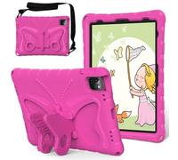 Tablet Cases Compatible with iPad 10th Generation 10.9 inch 2022 Case ,Light Weight EVA Rugged Shockproof Protective Cover Kids Friendly Full Cover with Shoulder Strap Case Tablet PC Case(Rose Red)