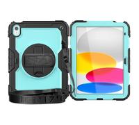 Tablet Cases Compatible with iPad 10th Generation 10.9 inch 2022 Case with Screen Protector, [Kickstand] [Shoulder Strap] Heavy Duty Shockproof Rugged case 360° Rotating Hand Strap&Shoulder Strap Tabl