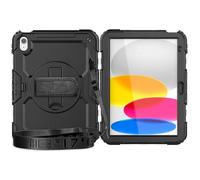 Tablet Cases Compatible with iPad 10th Generation 10.9 inch 2022 Case with Screen Protector, [Kickstand] [Shoulder Strap] Heavy Duty Shockproof Rugged case 360° Rotating Hand Strap&Shoulder Strap Tabl