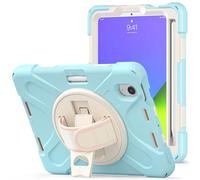 Tablet Cases Compatible with iPad Mini 7 (A17 Pro) 2024 Case, Heavy Duty Rugged Shockproof Drop Protection Case with Pen Holder,Shoulder Strap Protective Cover Compatible with Kids Silicone Cover Tabl