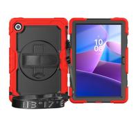 Tablet Cases Compatible with Lenovo Tab 10.1"（TB-311XU）/ K10C TB-311FU Heavy Duty Shockproof TPU Case,Protective Cover W Screen Protector 380 Swivel Kickstand+Hand Strap+Shoulder Strap Tablet PC Case(