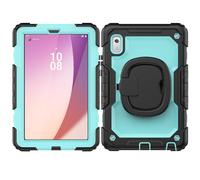 Tablet Cases Compatible with Lenovo Tab M9 9 Inch TB-310FU 2023 Case, [360° Rotating Handle] Heavy Duty Shockproof Cover with Screen Protector, Full Body Protective Rugged Case Tablet PC Case(Black+Li