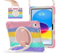 Tablet Cases Shockproof Case Compatible with iPad Mini 7 (A17 Pro)/ Mini 7th/6th Generation 8.3'' Case (2024/2021), Sturdy Cover with Rotating Kickstand,Hand/Shoulder Strap Tablet Heavy Duty Case Tabl