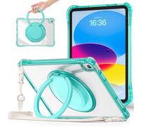 Tablet Cases Shockproof Protective Case Compatible with iPad 10 (10.9-Inch, 2022 Model, 10th Generation) Case Sturdy Full-Body Protective Case with Stand, Shoulder Strap TPU Cover Clear Back Shell Tab