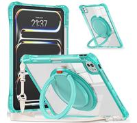 Tablet Cases Shockproof Protective Case Compatible with iPad Pro 11 Inch Case 2024 M4(Model: A2836/A2837/A3006) Case with Pencil Holder, Sturdy Stand, Shoulder Strap TPU Cover Clear Back Shell Tablet