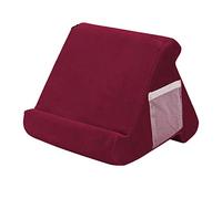 Tablet Cushion Stand,Multi-Angle Soft Pillow Lap Stand for IPad Phone Cushion Tablet Laptop Holder (wine red)