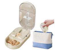 Tablet Divider - Medicine Pill Cutter | ABS + Stainless Steel Dispenser Practical Storage Case for Tablets, , Capsules, Medicines, Travel Pharmacy,