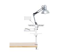 Tablet Floor Stand Holder with Clip - Foldable Book Stand for Hands-Free Reading, Adjustable Cantilever Light with Remote Control