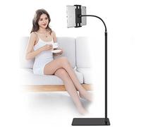 tablet Floor Stand with Double Weight Base 360-degree Rotatable Metal Holder for iPad Mini Air Pro, All Cell Phones iPhone & tablet, 4.5-12.9-inch