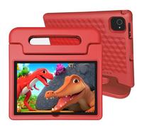 Tablet for Kids Age 3-12 10.1 inch Android 14 6000mAh 8GB RAM+64GB ROM(Expandable to 1TB Kids Tablet WiFi6 Google Kids Space Parental Control 1280 * 800 HD Screen - Red