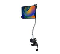Tablet Gooseneck Desk Clamp Mount Holder - CTA Secure Anti-Theft Clamp Mount w/Universal Holder - iPad 10th Gen 10.9” - iPad 7/8 Gen 10.2” - Surface Pro 4 & 7.9 to 12.5” Tablets - Black - (PAD-HGTSB)