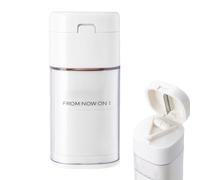 Tablet Grinder, Pill Cutter - Tablet Slicer with Pill Box - Multifunctional Pill Crusher, 4 in 1 Pill Divider, Removable Cup, Fine Powder for SM