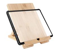Tablet Holder - Foldable Wooden Tablet Stands | Desktop Mobile Phone Stand for Desk, Table Stand, Kitchen Cookbook Stand with Charging Hole for PC and Textbook