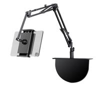 Tablet Holder for Bed, Retractable 360° Rotating Tablet Holder Bed, Made of Alloy for iPad, Tablet, Phone or Other Devices with a Screen Size of 4.3 to 13 Inches (Hidden)